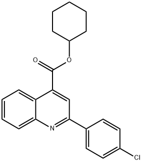 cyclohexyl 2-(4-chlorophenyl)-4-quinolinecarboxylate Struktur