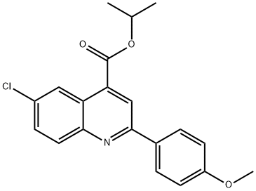 isopropyl 6-chloro-2-(4-methoxyphenyl)-4-quinolinecarboxylate Struktur