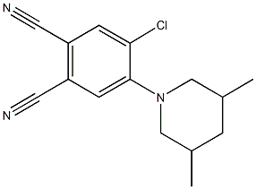 4-chloro-5-(3,5-dimethyl-1-piperidinyl)phthalonitrile Struktur