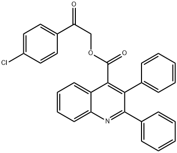 2-(4-chlorophenyl)-2-oxoethyl 2,3-diphenyl-4-quinolinecarboxylate Struktur