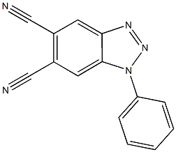 1-phenyl-1H-1,2,3-benzotriazole-5,6-dicarbonitrile Struktur