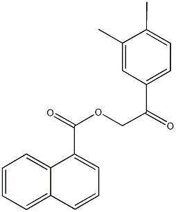 2-(3,4-dimethylphenyl)-2-oxoethyl 1-naphthoate Struktur