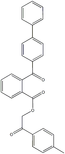 2-(4-methylphenyl)-2-oxoethyl 2-([1,1'-biphenyl]-4-ylcarbonyl)benzoate Struktur