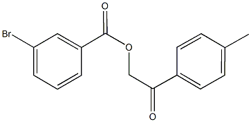 2-(4-methylphenyl)-2-oxoethyl 3-bromobenzoate Struktur