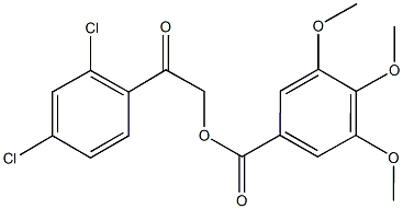 2-(2,4-dichlorophenyl)-2-oxoethyl 3,4,5-trimethoxybenzoate Struktur