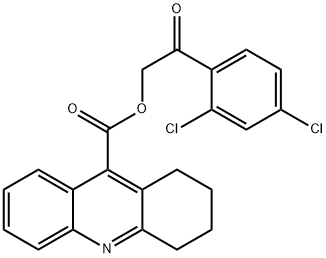 2-(2,4-dichlorophenyl)-2-oxoethyl 1,2,3,4-tetrahydro-9-acridinecarboxylate Struktur