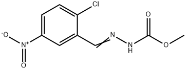 methyl 2-{2-chloro-5-nitrobenzylidene}hydrazinecarboxylate Struktur