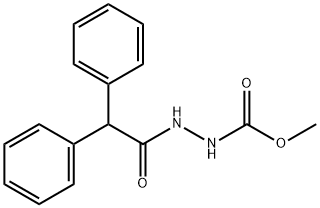 methyl 2-(diphenylacetyl)hydrazinecarboxylate Struktur