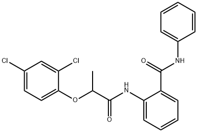 2-{[2-(2,4-dichlorophenoxy)propanoyl]amino}-N-phenylbenzamide Struktur