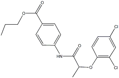 propyl 4-{[2-(2,4-dichlorophenoxy)propanoyl]amino}benzoate Struktur