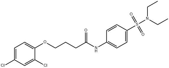 4-(2,4-dichlorophenoxy)-N-{4-[(diethylamino)sulfonyl]phenyl}butanamide Struktur