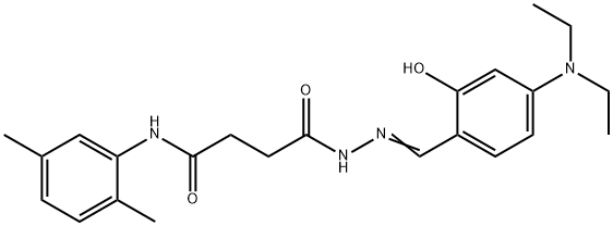 4-{2-[4-(diethylamino)-2-hydroxybenzylidene]hydrazino}-N-(2,5-dimethylphenyl)-4-oxobutanamide Struktur