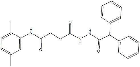 N-(2,5-dimethylphenyl)-4-[2-(diphenylacetyl)hydrazino]-4-oxobutanamide Struktur