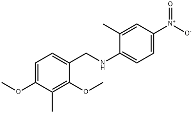 N-(2,4-dimethoxy-3-methylbenzyl)-2-methyl-4-nitroaniline Struktur