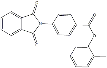 2-methylphenyl 4-(1,3-dioxo-1,3-dihydro-2H-isoindol-2-yl)benzoate Struktur