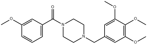 1-(3-methoxybenzoyl)-4-(3,4,5-trimethoxybenzyl)piperazine Struktur