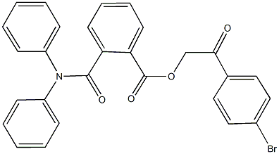 2-(4-bromophenyl)-2-oxoethyl 2-[(diphenylamino)carbonyl]benzoate Struktur