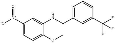 2-methoxy-5-nitro-N-[3-(trifluoromethyl)benzyl]aniline Struktur