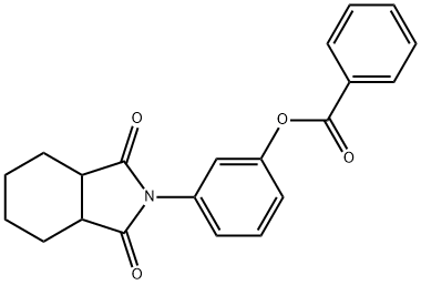 3-(1,3-dioxooctahydro-2H-isoindol-2-yl)phenyl benzoate Struktur