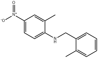 2-methyl-N-(2-methylbenzyl)-4-nitroaniline Struktur