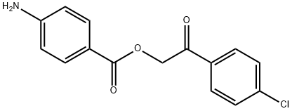 2-(4-chlorophenyl)-2-oxoethyl 4-aminobenzoate Struktur