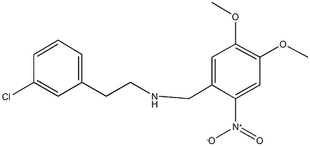 N-[2-(3-chlorophenyl)ethyl]-N-(4,5-dimethoxy-2-nitrobenzyl)amine Struktur