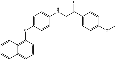 1-(4-methoxyphenyl)-2-[4-(1-naphthyloxy)anilino]ethanone Struktur