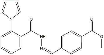 methyl 4-{2-[2-(1H-pyrrol-1-yl)benzoyl]carbohydrazonoyl}benzoate Struktur