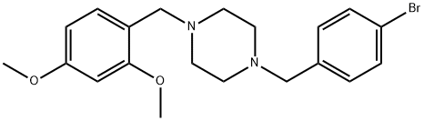 1-(4-bromobenzyl)-4-(2,4-dimethoxybenzyl)piperazine Struktur