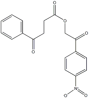 2-{4-nitrophenyl}-2-oxoethyl 4-oxo-4-phenylbutanoate Struktur