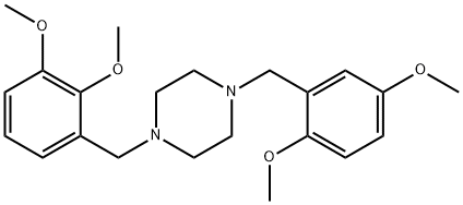 1-(2,3-dimethoxybenzyl)-4-(2,5-dimethoxybenzyl)piperazine Struktur