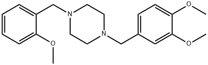 1-(3,4-dimethoxybenzyl)-4-(2-methoxybenzyl)piperazine Struktur