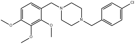 1-[(4-chlorophenyl)methyl]-4-{[2,3,4-tris(methyloxy)phenyl]methyl}piperazine Struktur