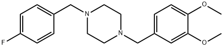 1-(3,4-dimethoxybenzyl)-4-(4-fluorobenzyl)piperazine Struktur