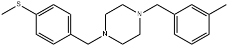 methyl 4-{[4-(3-methylbenzyl)-1-piperazinyl]methyl}phenyl sulfide Struktur