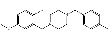 1-(2,5-dimethoxybenzyl)-4-(4-methylbenzyl)piperazine Struktur