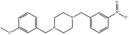 1-{3-nitrobenzyl}-4-(3-methoxybenzyl)piperazine Struktur