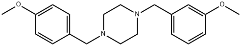 1-(3-methoxybenzyl)-4-(4-methoxybenzyl)piperazine Struktur