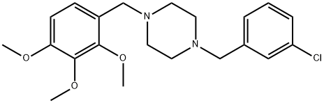 1-(3-chlorobenzyl)-4-(2,3,4-trimethoxybenzyl)piperazine Struktur