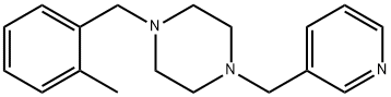 1-(2-methylbenzyl)-4-(3-pyridinylmethyl)piperazine Struktur