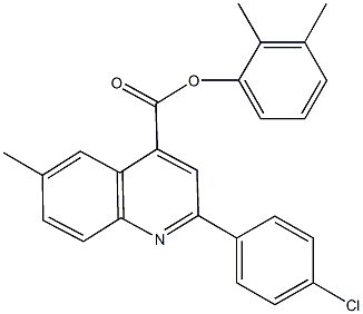 2,3-dimethylphenyl 2-(4-chlorophenyl)-6-methyl-4-quinolinecarboxylate Struktur