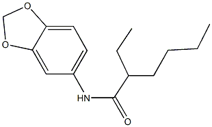 N-(1,3-benzodioxol-5-yl)-2-ethylhexanamide Struktur