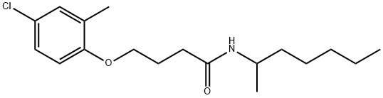 4-(4-chloro-2-methylphenoxy)-N-(1-methylhexyl)butanamide Struktur