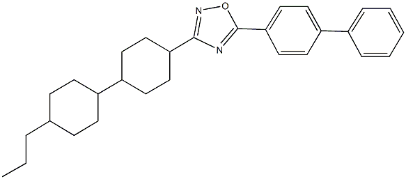 5-[1,1'-biphenyl]-4-yl-3-(4'-propyl[1,1'-bicyclohexyl]-4 yl)-1,2,4-oxadiazole Struktur