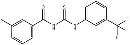 N-(3-methylbenzoyl)-N'-[3-(trifluoromethyl)phenyl]thiourea Struktur