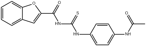 N-[4-({[(1-benzofuran-2-ylcarbonyl)amino]carbothioyl}amino)phenyl]acetamide Struktur