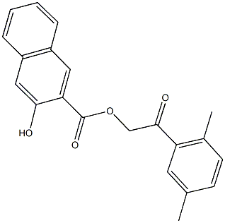 2-(2,5-dimethylphenyl)-2-oxoethyl 3-hydroxy-2-naphthoate Struktur