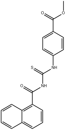 methyl 4-{[(1-naphthoylamino)carbothioyl]amino}benzoate Struktur