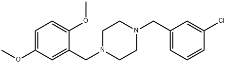 1-(3-chlorobenzyl)-4-(2,5-dimethoxybenzyl)piperazine Struktur