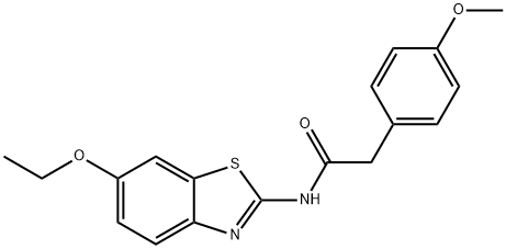 N-(6-ethoxy-1,3-benzothiazol-2-yl)-2-(4-methoxyphenyl)acetamide Struktur